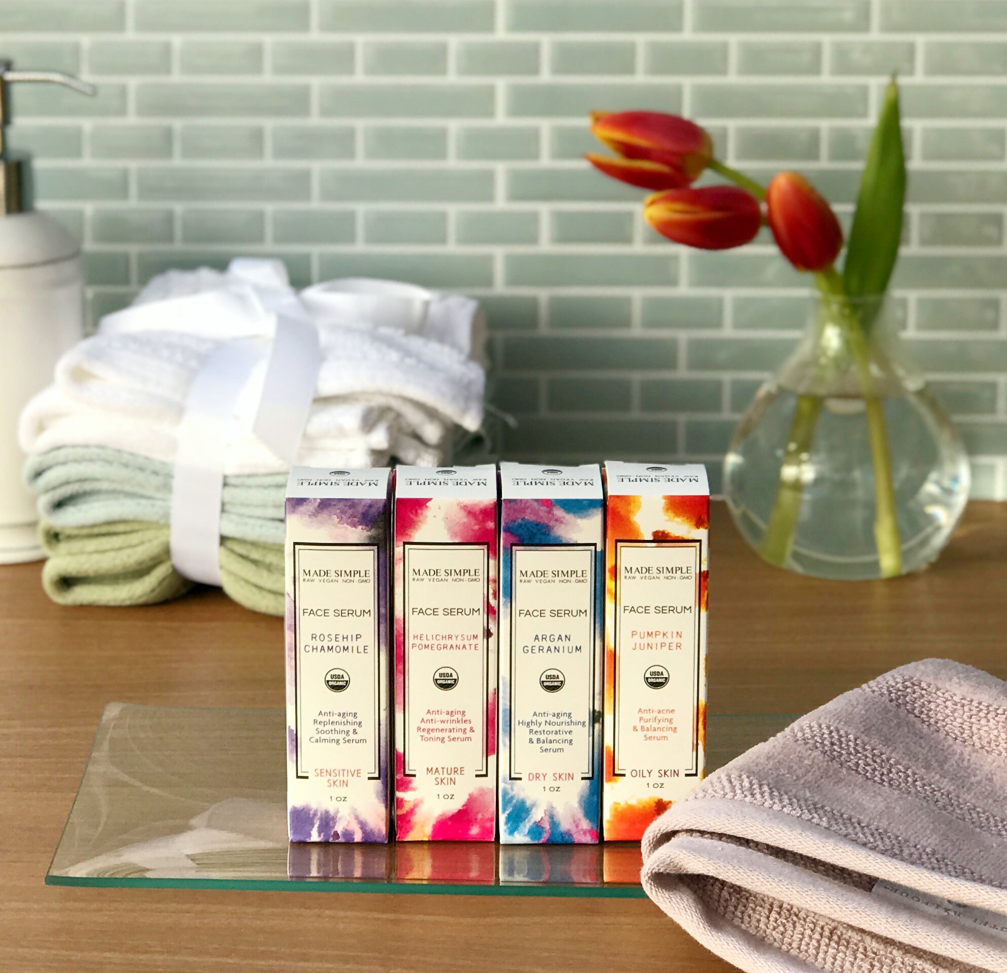 Argan Geranium Face Serum for Dry Skin - Certified Organic. Vegan & Cruelty-free